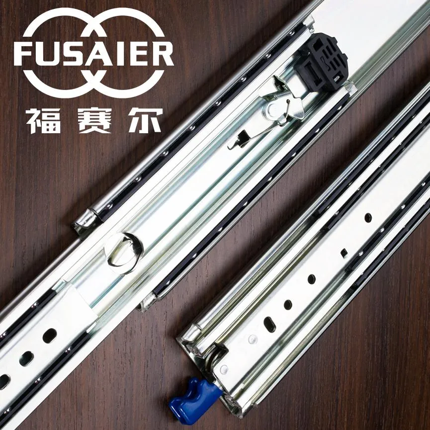 76mm Heavy Duty Full Extension Ball Bearing Large Tool Box Cabinet Telescopic Channnel Drawer Slide