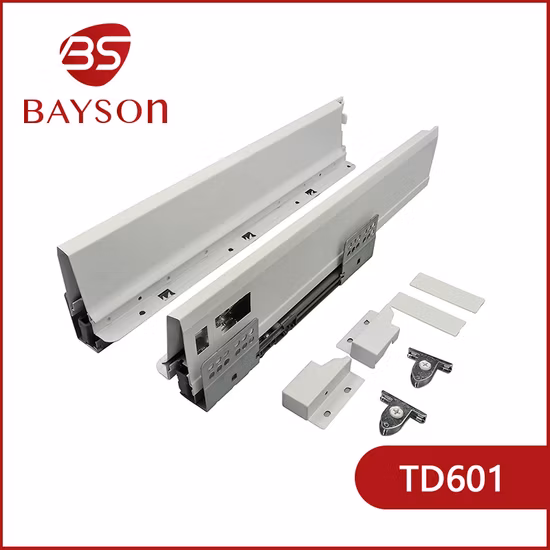 Le tiroir à double paroi glisse les glissières de tiroir de boîte en tandem en métal de système caché par fermeture douce