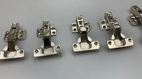 Quincaillerie de meubles en acier fer fixe amovible dissimulé pliant auto-fermeture en douceur hydraulique demi-superposition complète clip encastré coulissant sur la charnière d'armoire réglable de cuisine