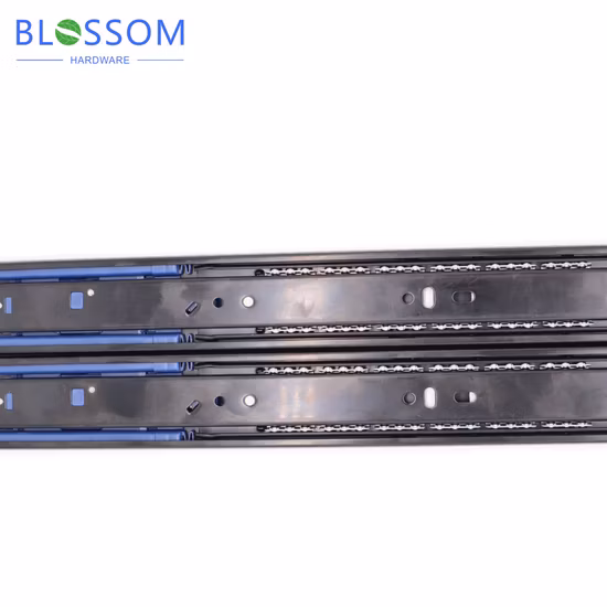 Pousser pour ouvrir + fermeture en douceur Boîte à outils dissimulée réglable Guides de tirage Glissière de rail de tiroir